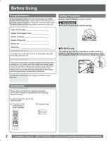 Panasonic PVDF205 PVDF275 TV/VCR/DVD Combo Operating Manual